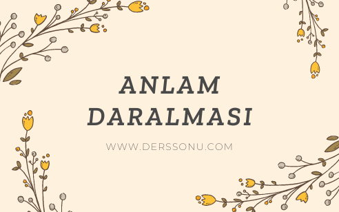 Anlam Daralması