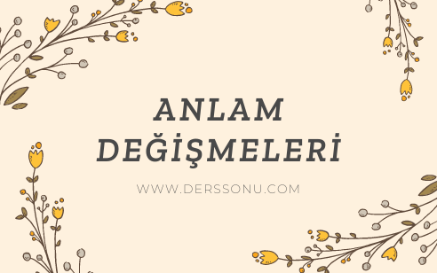 Anlam Değişmeleri