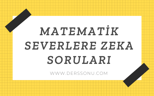 Matematik Severlere Zeka Soruları