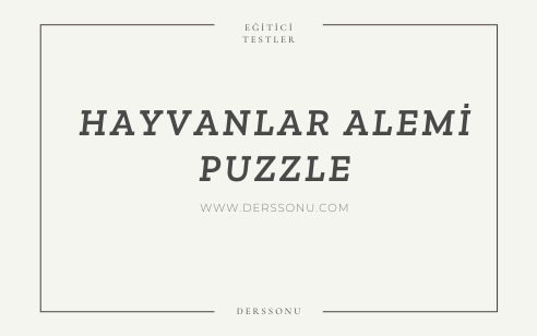 Hayvanlar Alemi Puzzle
