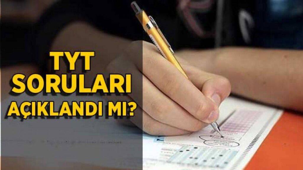 YKS (AYT, TYT ve YDT) sınav soruları ve cevapları ne zaman yayınlanacak, saat kaçta? YKS TYT soruları, soru kitapçığı ve cevap anahtarı 1 – 1690960