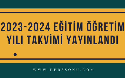 2023-2024 MEB Çalışma Takvimi